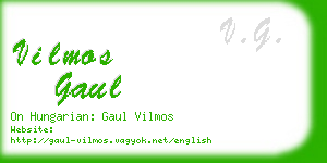 vilmos gaul business card